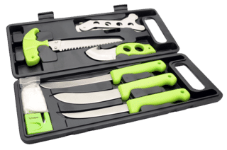 HME Deluxe 9 Piece hunting dressing kit, containing everything you need to dress a kill.